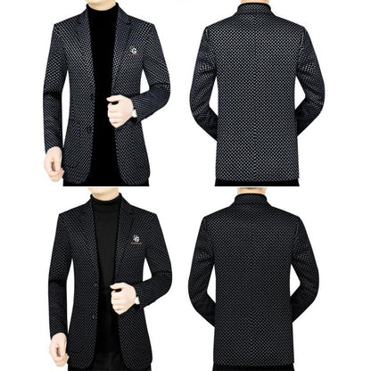 ☃️Warm Winter Series-𝑵𝒐.9 💖Men's Slim-fit Casual Suit Jacket【Comfortable and warm】