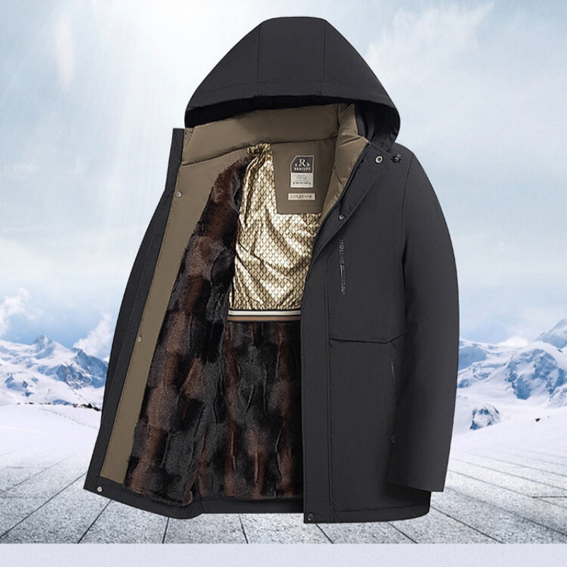 ☃️Warm Winter Series-𝑵𝒐.7 💖Men’s Winter Thermal Thick Hooded Parka Coat