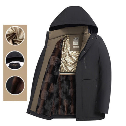 ☃️Warm Winter Series-𝑵𝒐.7 💖Men’s Winter Thermal Thick Hooded Parka Coat