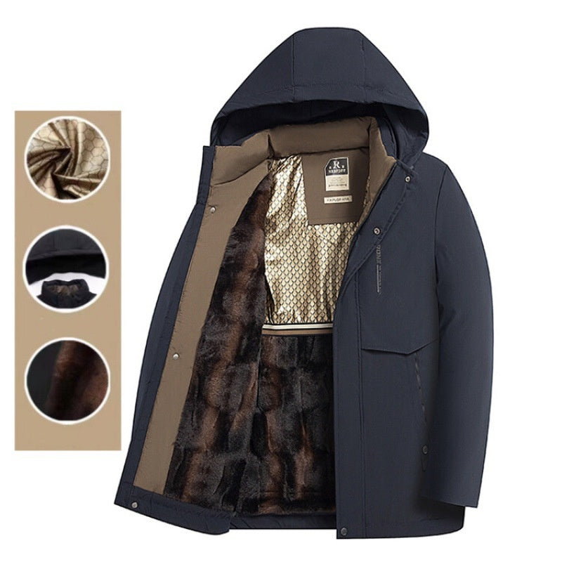 ☃️Warm Winter Series-𝑵𝒐.7 💖Men’s Winter Thermal Thick Hooded Parka Coat
