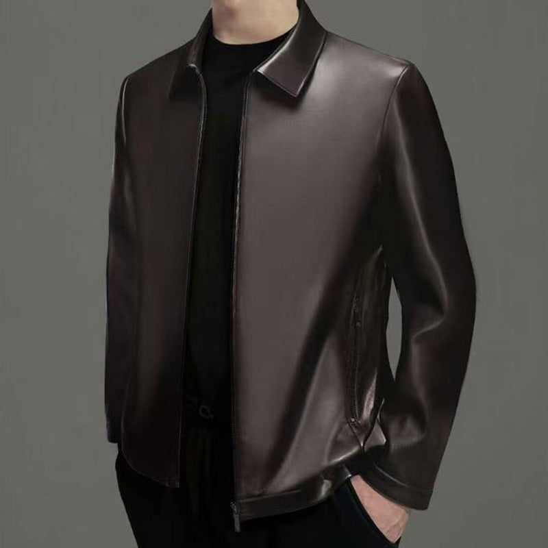 🎅Christmas Pre-sale(FREE SHIPPING)🎁Men's Classic PU Leather Jacket with Zipper Front