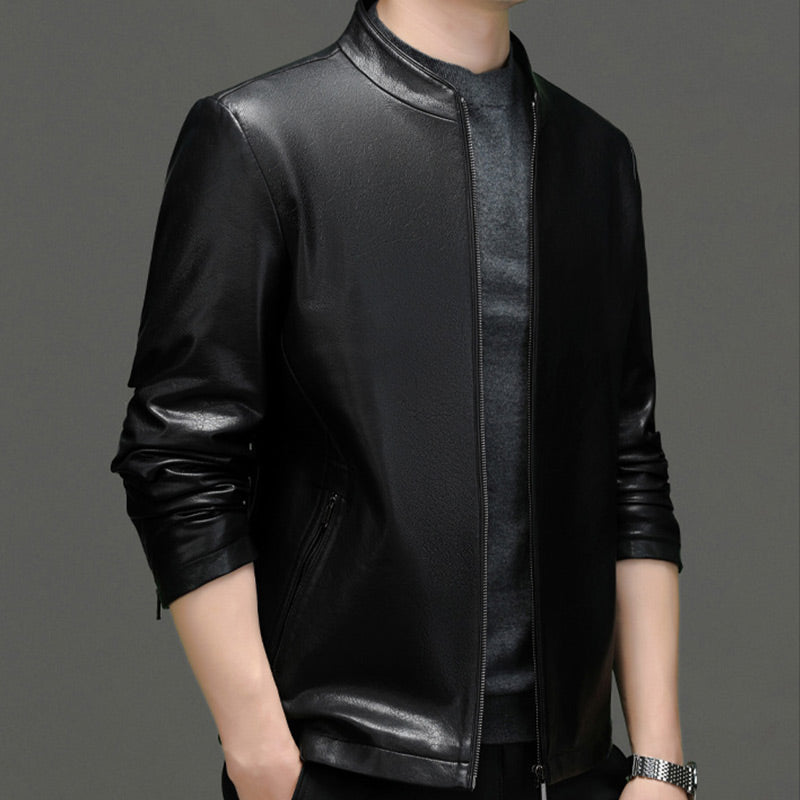 🎅Christmas Pre-sale(FREE SHIPPING)🎁Men's Classic PU Leather Jacket with Zipper Front