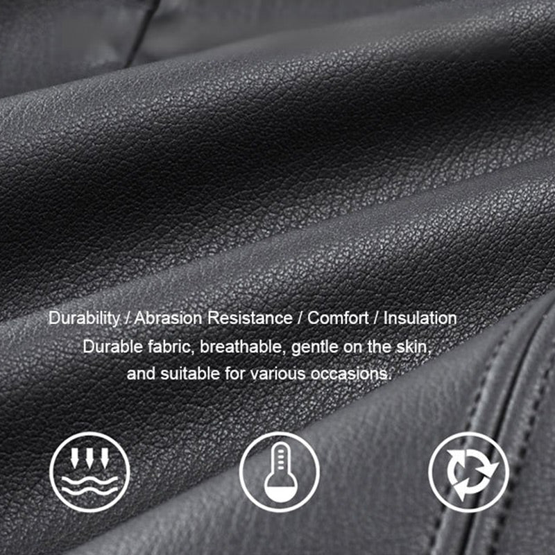 🎅Christmas Pre-sale(FREE SHIPPING)🎁Men's Classic PU Leather Jacket with Zipper Front