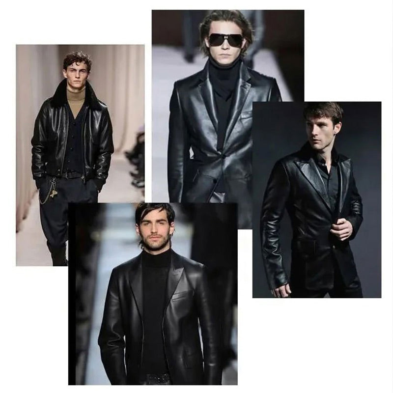 🎅Christmas Pre-sale(FREE SHIPPING)🎁Men's Classic PU Leather Jacket with Zipper Front