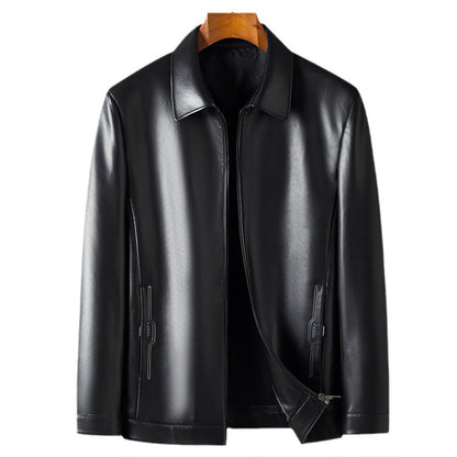 🎅Christmas Pre-sale(FREE SHIPPING)🎁Men's Classic PU Leather Jacket with Zipper Front