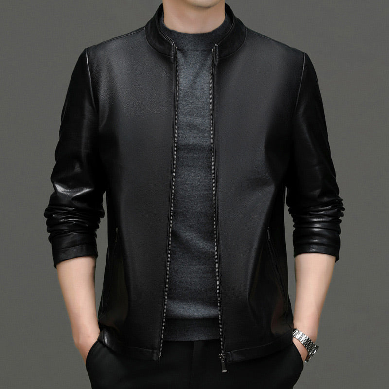 🎅Christmas Pre-sale(FREE SHIPPING)🎁Men's Classic PU Leather Jacket with Zipper Front