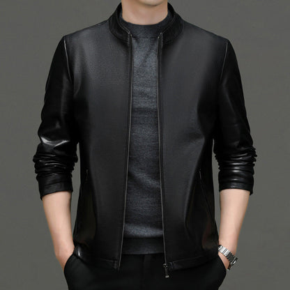 🎅Christmas Pre-sale(FREE SHIPPING)🎁Men's Classic PU Leather Jacket with Zipper Front