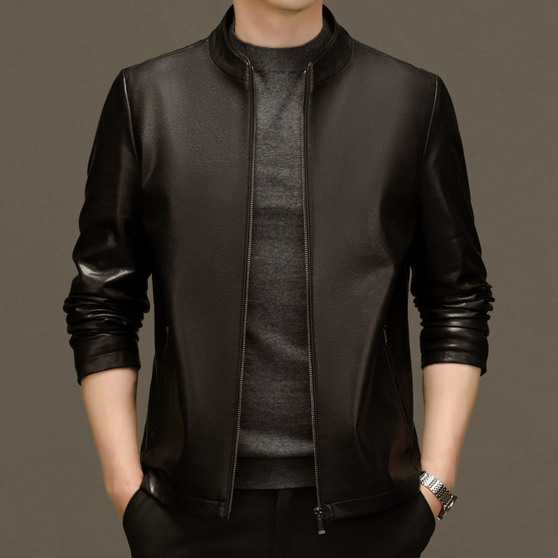 🎅Christmas Pre-sale(FREE SHIPPING)🎁Men's Classic PU Leather Jacket with Zipper Front