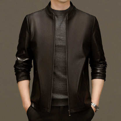 🎅Christmas Pre-sale(FREE SHIPPING)🎁Men's Classic PU Leather Jacket with Zipper Front
