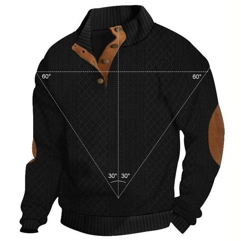 🎅Christmas Pre-sale(FREE SHIPPING)🎁Men's Casual Long Sleeve Pullover with Elbow Patches