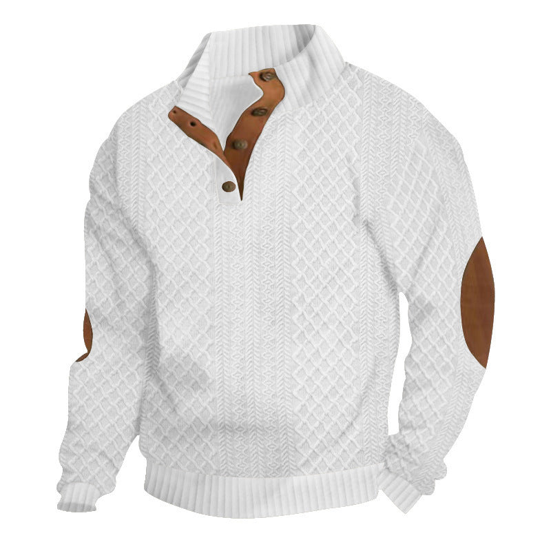 🎅Christmas Pre-sale(FREE SHIPPING)🎁Men's Casual Long Sleeve Pullover with Elbow Patches