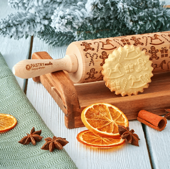 🎄Christmas Promotion 50% OFF🎅✨Christmas rolling pin🍪