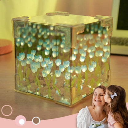 🎅Christmas Specials🎁Magic Cube DIY Tulip Mirror Light(Block Shape)