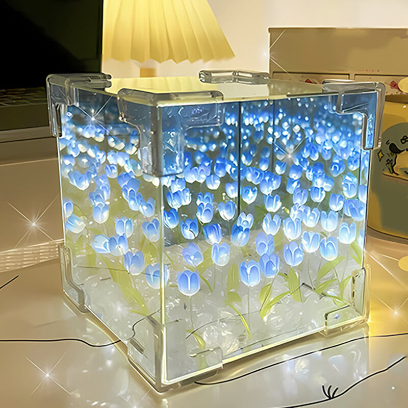 🎅Christmas Specials🎁Magic Cube DIY Tulip Mirror Light(Block Shape)