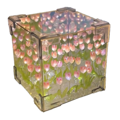 🎅Christmas Specials🎁Magic Cube DIY Tulip Mirror Light(Block Shape)