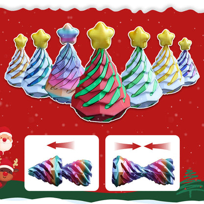 🎉3D Printed Christmas Tree Spiral Cone Fidget Toy