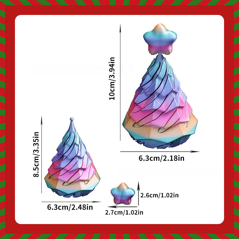 🎉3D Printed Christmas Tree Spiral Cone Fidget Toy