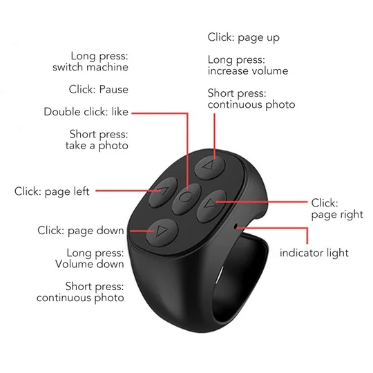 🤖2025 Hot Sale🤖Fingertip Wireless Bluetooth Remote Control