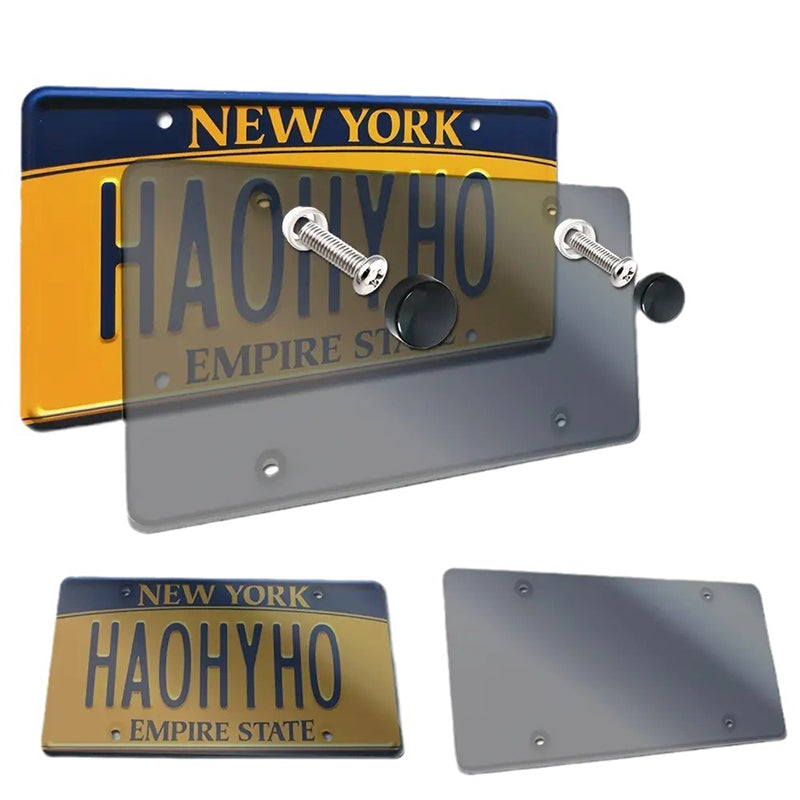 Privacy License Plate Cover Protector 2-Piece Set