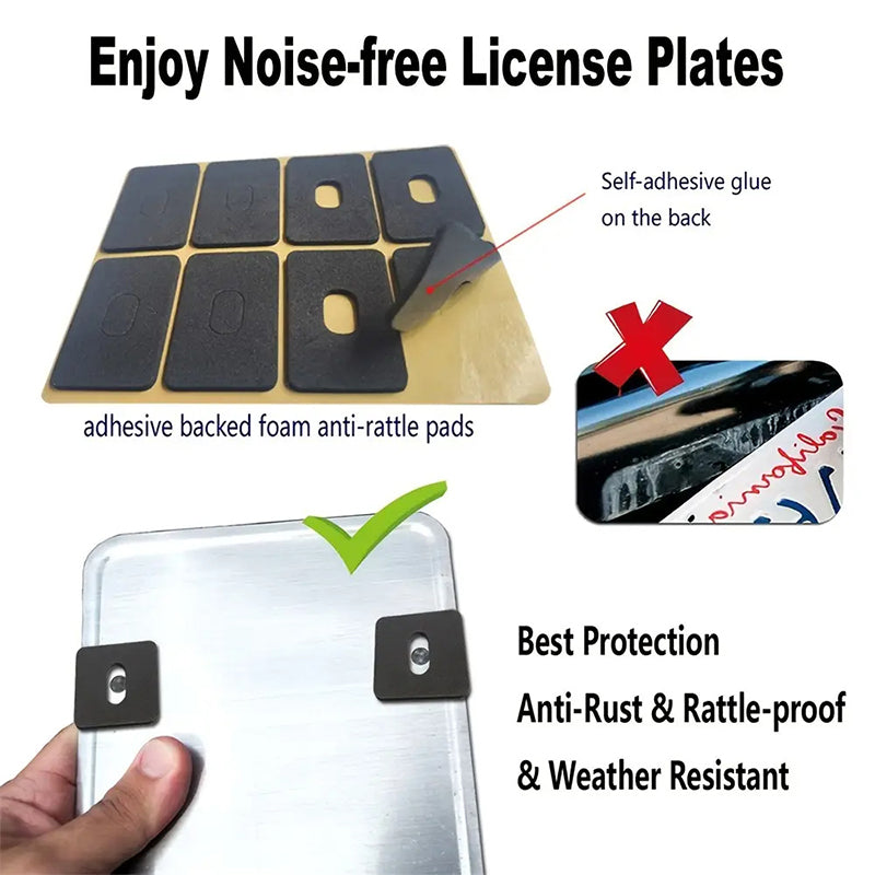 Privacy License Plate Cover Protector 2-Piece Set