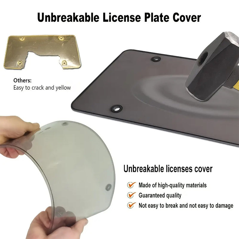 Privacy License Plate Cover Protector 2-Piece Set