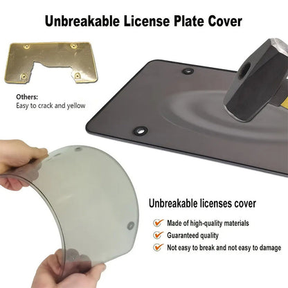 Privacy License Plate Cover Protector 2-Piece Set