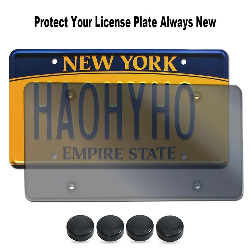 Privacy License Plate Cover Protector 2-Piece Set