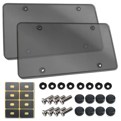 Privacy License Plate Cover Protector 2-Piece Set