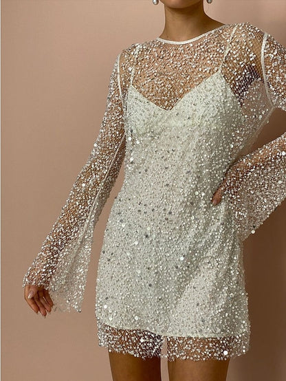 🔥2025 Hot Sale -  49% OFF💃 Women's Two Piece Sexy Sequin Dress