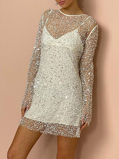 🔥2025 Hot Sale -  49% OFF💃 Women's Two Piece Sexy Sequin Dress