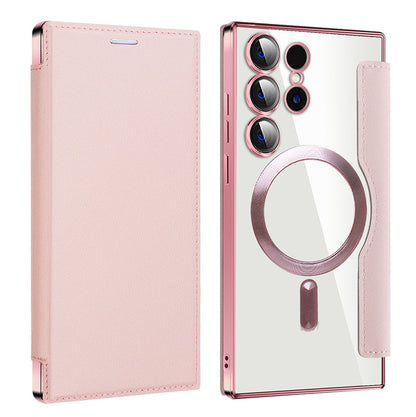 Lens Protection Magnetic Flip Phone Case For Samsung S22/S23/S24/S25