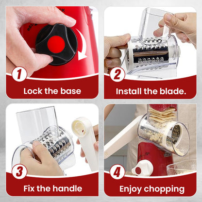 💥2025 Limit Time 60% OFF💥Multifunctional Manual Rotary Grater & Chopper