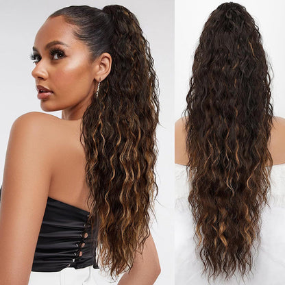 ⏰Last Day Hot Sale!!⌛💜Curly Wavy Frizzy Hair Extension with Ponytail🔥