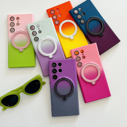 🔥Limit Time 50% OFF🔥Gradient Magnetic Phone Case with Ring Stand for Samsung S23 to S25 Series