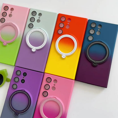 🔥Limit Time 50% OFF🔥Gradient Magnetic Phone Case with Ring Stand for Samsung S23 to S25 Series