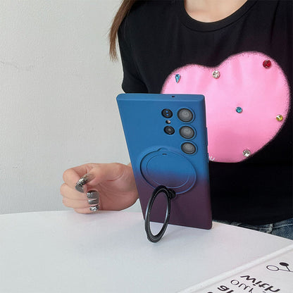 🔥Limit Time 50% OFF🔥Gradient Magnetic Phone Case with Ring Stand for Samsung S23 to S25 Series