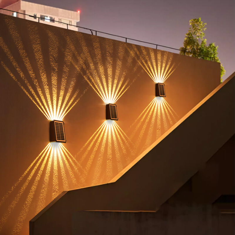 ⏳Time-limited Special⌛ Foco decorativo de pared solar de 4 LED impermeable para exteriores