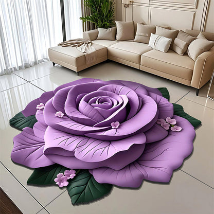 Floral Plush & Diatomaceous Earth Floor Mat