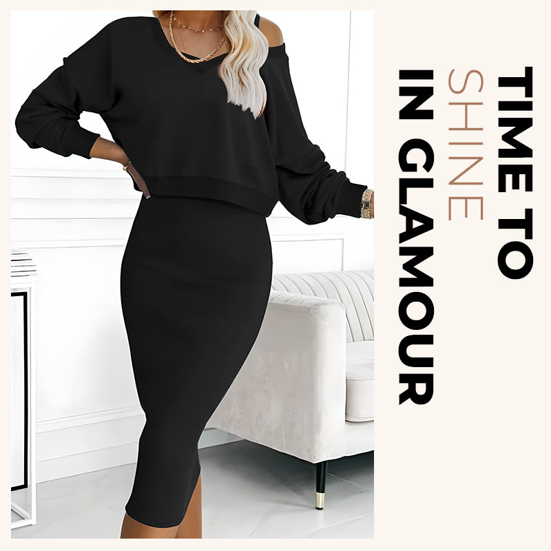💥2025 New Arrive - 49% OFF💥Women's 2-Piece Set Sleeveless Dress & Loose V-Neck Pullover  20 Reviews