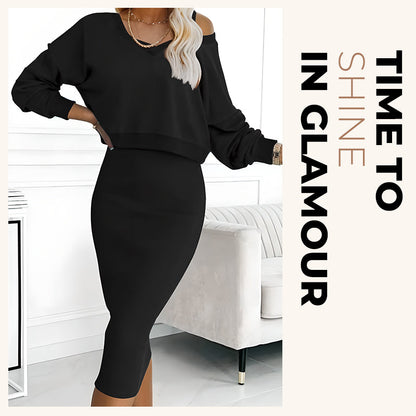 💥2025 New Arrive - 49% OFF💥Women's 2-Piece Set Sleeveless Dress & Loose V-Neck Pullover  20 Reviews