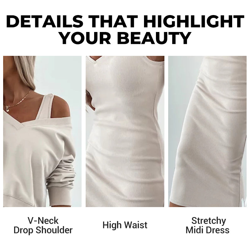 💥2025 New Arrive - 49% OFF💥Women's 2-Piece Set Sleeveless Dress & Loose V-Neck Pullover  20 Reviews