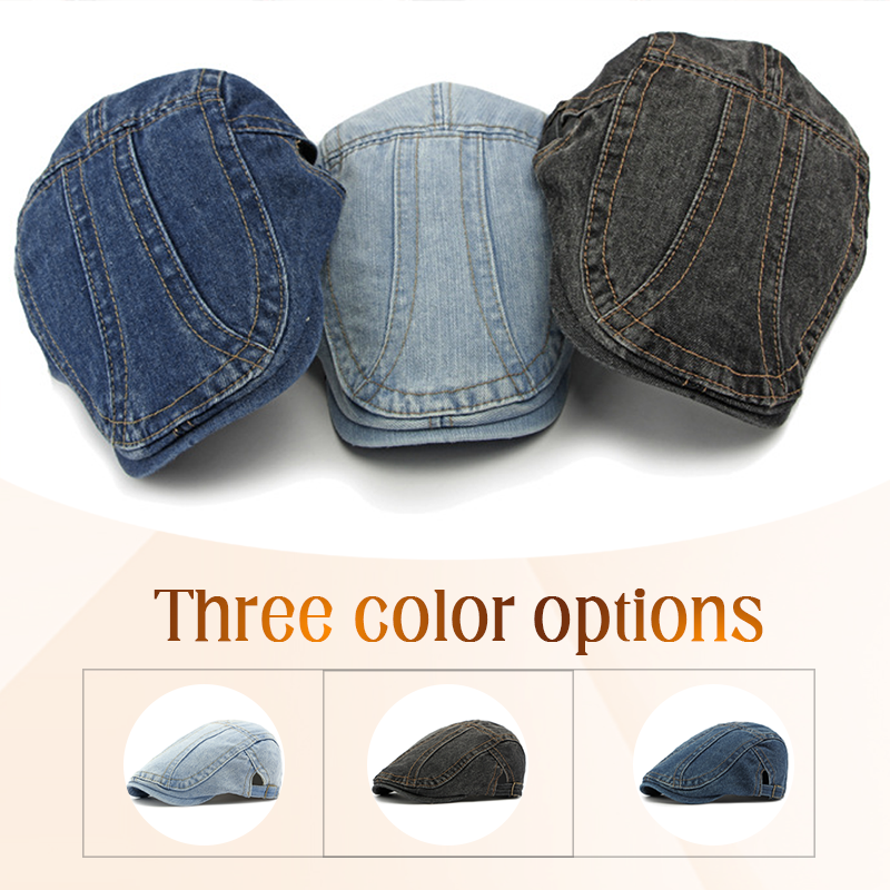 🍃 LIMITED-TIME 50% OFF! 👒 Unisex Denim Newsboy Cap – Timeless, Adjustable, Breathable 🍂