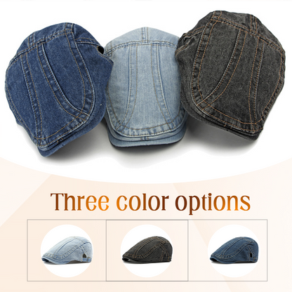 🍃 LIMITED-TIME 50% OFF! 👒 Unisex Denim Newsboy Cap – Timeless, Adjustable, Breathable 🍂