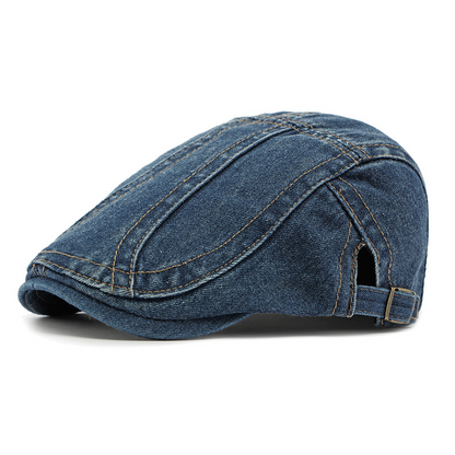 🍃 LIMITED-TIME 50% OFF! 👒 Unisex Denim Newsboy Cap – Timeless, Adjustable, Breathable 🍂