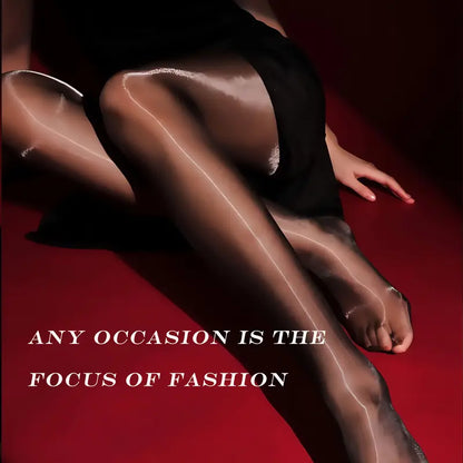 🌸👑 Transparent High-Waisted Shiny Sheer Tights for Women - Sheer & Comfortable
