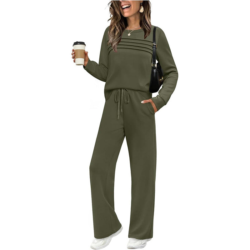 🥳💞 Over 45,000 sold 🔥 50% off 💥 Women's Casual Set: Top & Drawstring Pants 👕👖