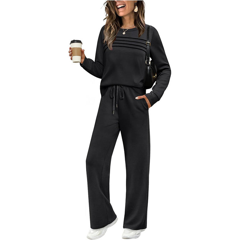 🥳💞 Over 45,000 sold 🔥 50% off 💥 Women's Casual Set: Top & Drawstring Pants 👕👖