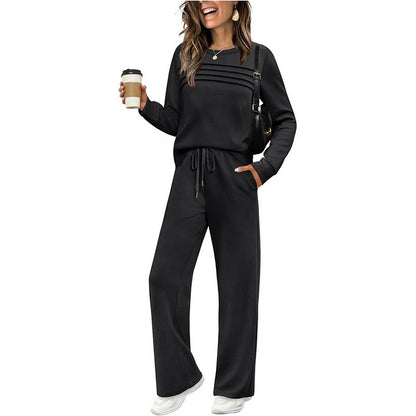 🥳💞 Over 45,000 sold 🔥 50% off 💥 Women's Casual Set: Top & Drawstring Pants 👕👖