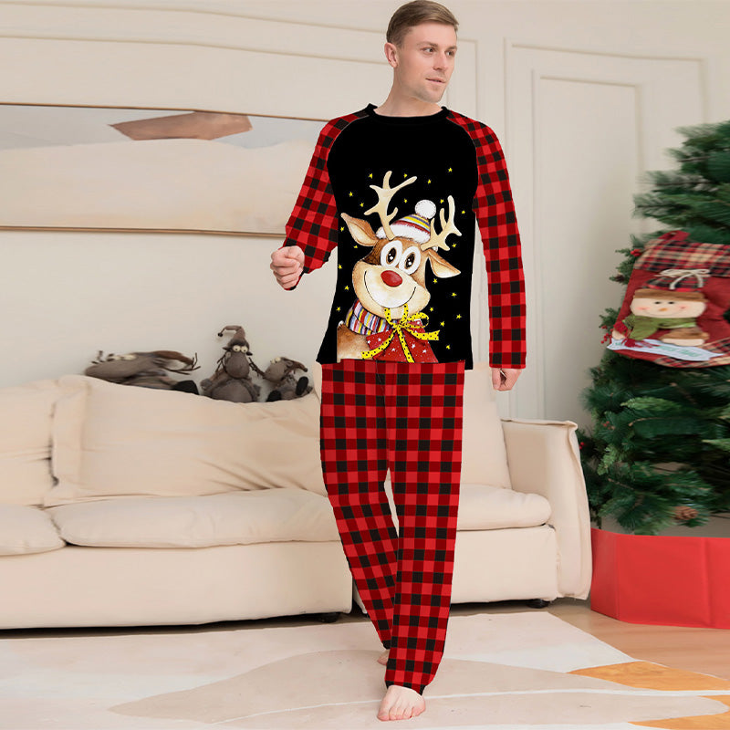 🎄Early Christmas promotion 49% OFF🎁Family Reindeer Print Christmas Pajamas Set