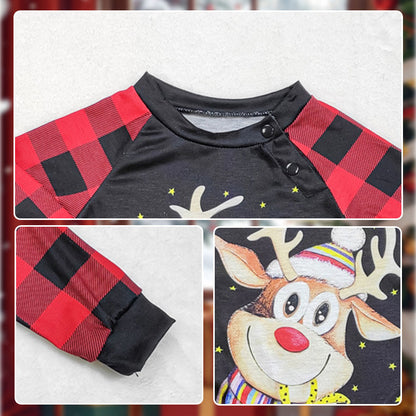 🎄Early Christmas promotion 49% OFF🎁Family Reindeer Print Christmas Pajamas Set